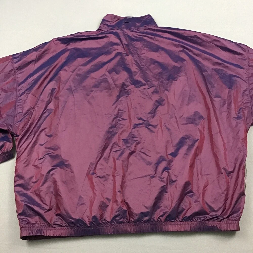 Nike Golf Jacket Men Extra Large Purple Iridescent 1/4 Zip Just Do It Patch XL